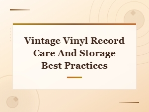 Vintage Vinyl Record Care and Storage Best Practices